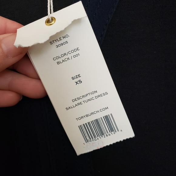 NWT TORY BURCH Black Sallare Tunic Dress - Picture 9 of 9